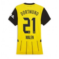 Borussia Dortmund Donyell Malen #21 Heimtrikot Frauen 2024-25 Kurzarm